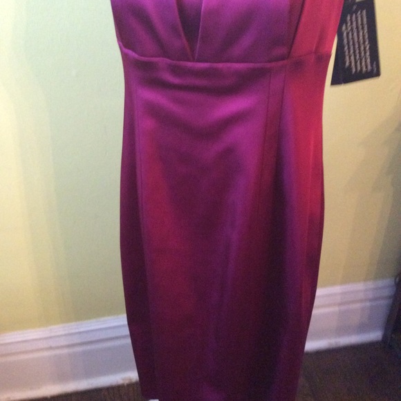 David Meister NWT Deep Red Bodycon Dress Size 12 - Picture 3 of 15
